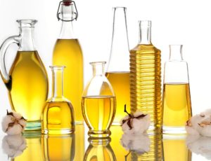 Cooking oils in bottles